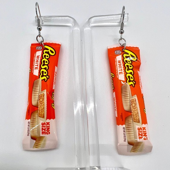 Reeses Peanut Butter Cups Earrings - Chocolate Earrings - Mini Brands Earrings - Picture 1 of 6